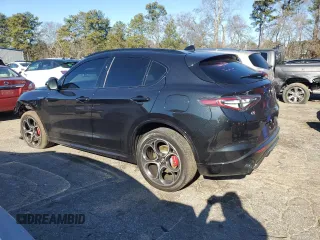 2024 Alfa Romeo Stelvio Ti z VIN ZASPAKBNXR7D70884, wystawiony jako Copart lot #87212794 z przebiegiem 15 162 mil mil oraz Szkoda całkowita • Salvage title. Historia ofert i sprzedaży dostępna na DreamBid. Obrazek 2.