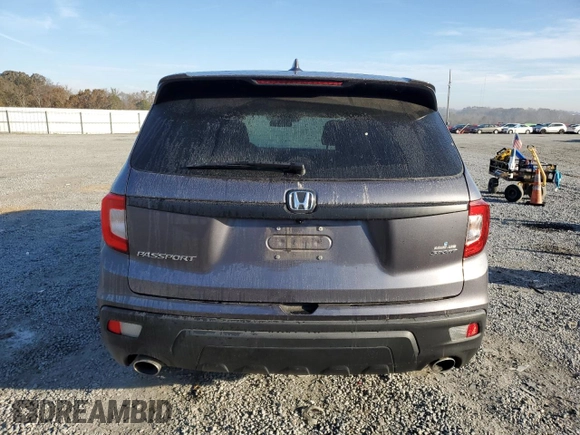 2021 Honda Passport Sport с VIN 5FNYF7H20MB014682, выставлен на аукционе Copart как лот 81172074 с пробегом 36 420 миль миль и Списание • Salvage title. История ставок и продаж доступна на DreamBid. Изображение 6.