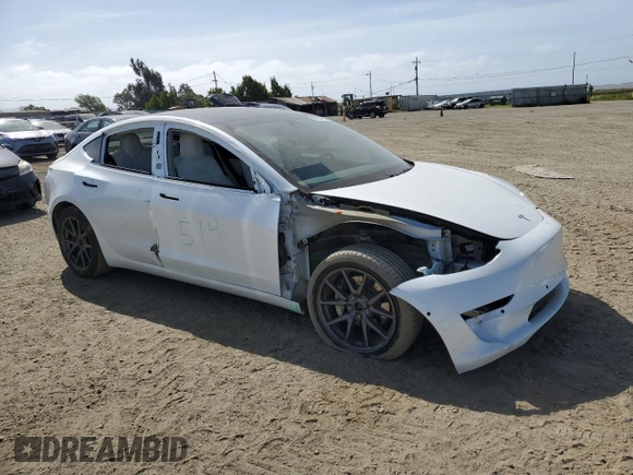 2019 Tesla Model 3 Long Range with VIN 5YJ3E1EB2KF195120, listed as a Copart auction lot 53129415 with 81,071 mi miles and Salvage Title. Bid and sale history available at DreamBid. Image 4.