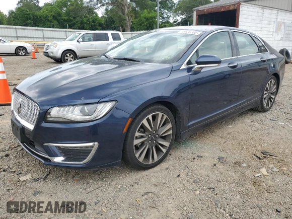 2017 Lincoln MKZ Select with VIN 3LN6L5C91HR641867, listed as a Copart auction lot 59538595 with 55,865 mi miles and Salvage title. Bid and sale history available at DreamBid. Image 1.