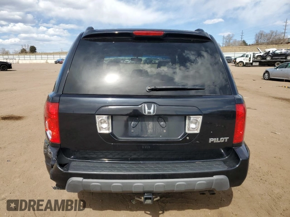 2005 Honda Pilot EX-L z VIN 5FNYF18585B066439, wystawiony jako Copart lot #48514715 z przebiegiem 157 781 mil mil oraz Szkody całkowita. Historia ofert i sprzedaży dostępna na DreamBid. Obrazek 6.