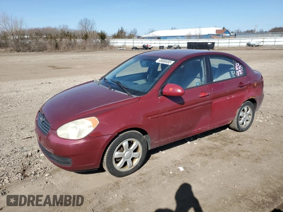 2006 Hyundai Accent GLS with VIN KMHCN46C66U038319, listed as a Copart auction lot 46668495 with 194,499 mi miles and Salvage Title. Bid and sale history available at carsss.com. Image 1.