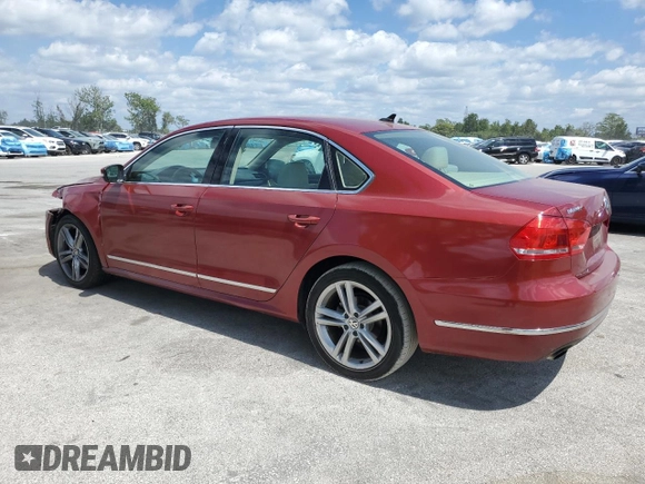 2015 Volkswagen Passat SEL Premium with VIN 1VWCT7A33FC123141, listed as a Copart auction lot 53284595 with 87,450 mi miles and Salvage title. Bid and sale history available at DreamBid. Image 2.