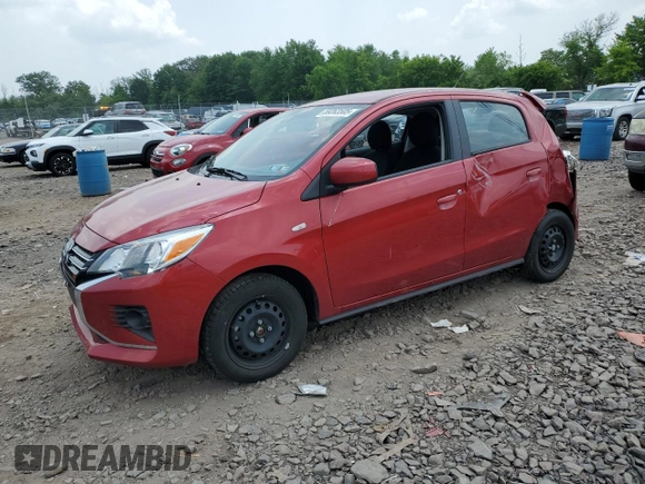 2023 Mitsubishi Mirage ES with VIN ML32AUHJ8PH004015, listed as a Copart auction lot 59263505 with 20,081 mi miles and Salvage title. Bid and sale history available at DreamBid. Image 1.