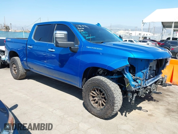 2024 Chevrolet Silverado 1500 LTZ with VIN 1GCUDGE8XRZ178648, listed as a IAAI auction lot 41993821 with 44,988 mi miles and . Bid and sale history available at DreamBid. Image 1.