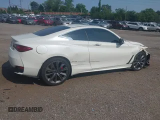 2022 Infiniti Q60 Red Sport 400 with VIN JN1FV7LL9NM680171, listed as a IAAI auction lot 42356846 with 36,248 mi miles and . Bid and sale history available at DreamBid. Image 4.
