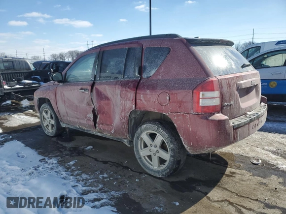 2007 Jeep Compass Sport with VIN 1J8FF47WX7D140756, listed as a Copart auction lot 46310845 with 165,628 mi miles and Salvage Title. Bid and sale history available at carsss.com. Image 2.