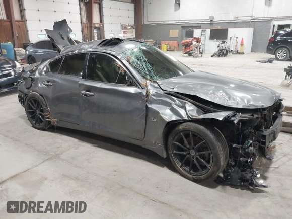 2017 Infiniti Q50 Premium z VIN JN1EV7AR9HM837883, wystawiony jako IAAI lot #41492454 z przebiegiem 109 812 mil mil oraz . Historia ofert i sprzedaży dostępna na DreamBid. Obrazek 1.