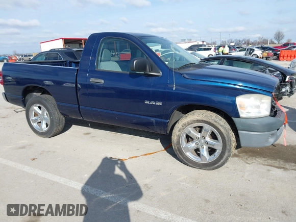 2008 Dodge 1500 ST with VIN 1D7HA16K98J108949, listed as a IAAI auction lot 41436719 with Not Provided miles and . Bid and sale history available at DreamBid. Image 1.