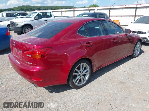 2006 Lexus IS 250 with VIN JTHBK262X65000167, listed as a IAAI auction lot 42600513 with 267,664 mi miles and . Bid and sale history available at DreamBid. Image 4.