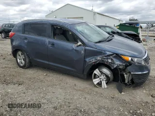 2012 Kia Sportage LX with VIN KNDPBCA26C7227327, listed as a Copart auction lot 53159915 with Not provided miles and Salvage title. Bid and sale history available at DreamBid. Image 4.