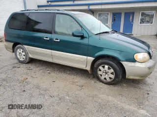 2003 Kia Sedona LX with VIN KNDUP131036440504, listed as a Copart auction lot 45048015 with 75,507 mi miles and Salvage Title. Bid and sale history available at carsss.com. Image 4.
