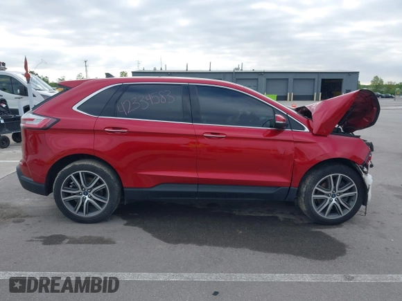 2021 Ford Edge Titanium with VIN 2FMPK4K91MBA16896, listed as a IAAI auction lot 42334583 with 37,508 mi miles and . Bid and sale history available at DreamBid. Image 14.