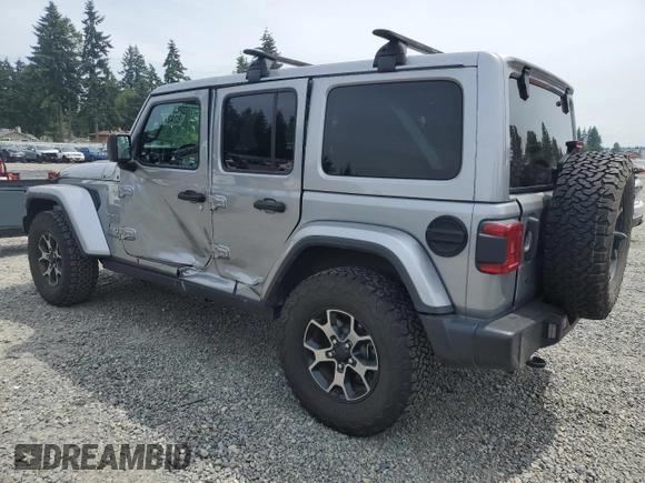 2018 Jeep Wrangler Unlimited Sahara with VIN 1C4HJXEG9JW231976, listed as a Copart auction lot 62427345 with 54,127 mi miles and Salvage title. Bid and sale history available at DreamBid. Image 2.