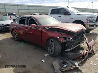 2015 Infiniti Q50 with VIN JN1BV7AR0FM393597, listed as a Copart auction lot 42804395 with 107,084 mi miles and Salvage Title. Bid and sale history available at carsss.com. Image 4.