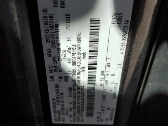 2020 Ford Transit z VIN 1FTYE2C83LKA21094, wystawiony jako Copart lot #51489834 z przebiegiem 116 934 mil mil oraz Szkoda całkowita • Salvage title. Historia ofert i sprzedaży dostępna na DreamBid. Obrazek 13.