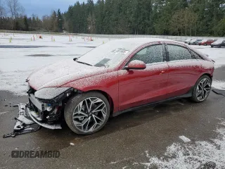 2023 Hyundai IONIQ 6 SEL with VIN KMHM34AC5PA029258, listed as a Copart auction lot 43618605 with 3,015 mi miles and Salvage Title. Bid and sale history available at carsss.com. Image 1.