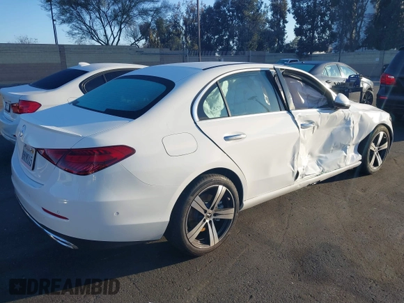 2024 Mercedes-Benz C 300 with VIN W1KAF4GB4RR232617, listed as a IAAI auction lot 41524093 with 5,284 mi miles and . Bid and sale history available at DreamBid. Image 4.