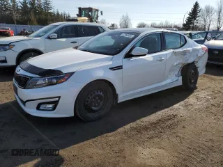2015 Kia Optima EX with VIN KNAGN4A75F5631967, listed as a Copart auction lot 47596905 with 141,817 mi miles and Salvage Title. Bid and sale history available at carsss.com. Image 1.