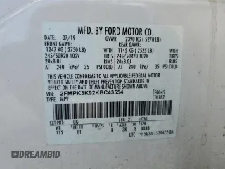 2019 Ford Edge Titanium z VIN 2FMPK3K92KBC43554, wystawiony jako Copart lot #55993775 z przebiegiem 67 858 mil mil oraz Szkody całkowita. Historia ofert i sprzedaży dostępna na DreamBid. Obrazek 13.