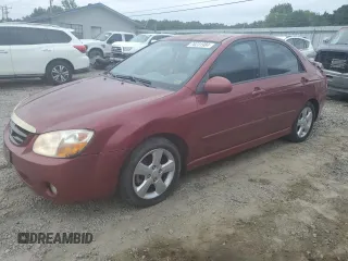2009 Kia Spectra EX with VIN KNAFE221995022444, listed as a Copart auction lot 70231984 with 257,120 mi miles and Clean Title. Bid and sale history available at carsss.com. Image 1.