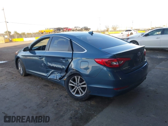 2015 Hyundai Sonata 2.4L SE with VIN 5NPE24AF3FH257823, listed as a IAAI auction lot 41226098 with 101,043 mi miles. Bid and sale history available at carsss.com. Image 3.