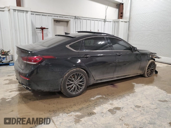 2018 Genesis G80 Sport z VIN KMHGN4JB9JU248356, wystawiony jako Copart lot #48668985 z przebiegiem 133 495 mil mil oraz Nie do naprawy • Non repairable. Historia ofert i sprzedaży dostępna na DreamBid. Obrazek 3.