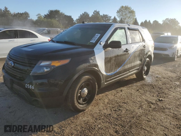 2014 Ford Utility Police Interceptor with VIN 1FM5K8AR7EGC26025, listed as a Copart auction lot 73310774 with 122,681 mi miles and Salvage Title. Bid and sale history available at carsss.com. Image 1.