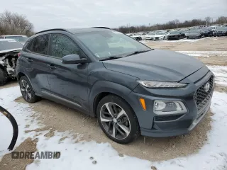 2018 Hyundai Kona Ultimate with VIN KM8K53A59JU073184, listed as a Copart auction lot 45223945 with 124,688 mi miles and Salvage Title. Bid and sale history available at carsss.com. Image 4.