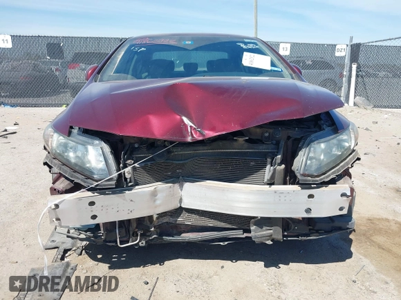 2013 Honda Civic LX with VIN 2HGFB2F58DH587747, listed as a IAAI auction lot 41862922 with 38,797 mi miles and . Bid and sale history available at DreamBid. Image 13.