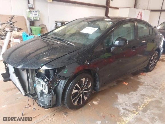 2013 Honda Civic Sdn EX-L with VIN 19XFB2F90DE093332, listed as a IAAI auction lot 41717210 with 89,817 mi miles. Bid and sale history available at carsss.com. Image 18.
