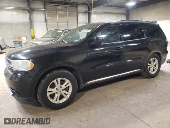 2012 Dodge Durango Crew with VIN 1C4SDHDT1CC121834, listed as a Copart auction lot 44874023 with 159,477 mi miles and Salvage title. Bid and sale history available at DreamBid. Image 1.