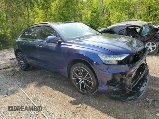2019 Audi Q8 Prestige with VIN WA1FVAF11KD042250, listed as a Copart auction lot 60295425 with 165,420 mi miles and Salvage title. Bid and sale history available at DreamBid. Image 4.