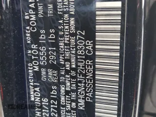 2017 Genesis G80 Ultimate z VIN KMHGN4JF2HU183072, wystawiony jako Copart lot #81121214 z przebiegiem 127 888 mil mil oraz Szkody całkowita. Historia ofert i sprzedaży dostępna na DreamBid. Obrazek 14.