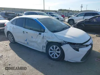 2020 Toyota Corolla LE with VIN JTDEPRAE1LJ036682, listed as a IAAI auction lot 41819062 with 80,678 mi miles. Bid and sale history available at carsss.com. Image 1.