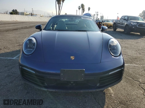 2022 Porsche 911 Carrera with VIN WP0AA2A99NS205256, listed as a Copart auction lot 43082515 with 21,682 mi miles and Salvage Title. Bid and sale history available at carsss.com. Image 5.