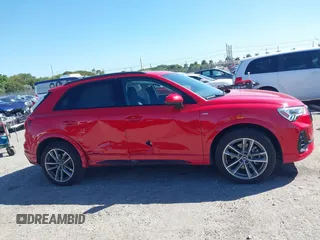 2024 Audi Q3 S line Premium with VIN WA1DECF39R1057403, listed as a IAAI auction lot 41749950 with 9,891 mi miles. Bid and sale history available at carsss.com. Image 13.