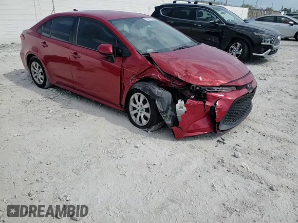 2020 Toyota Corolla LE with VIN 5YFEPRAE4LP052502, listed as a Copart auction lot 53277635 with 36,132 mi miles and Non Repairable. Bid and sale history available at DreamBid. Image 11.