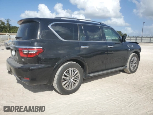 2021 Nissan Armada SL with VIN JN8AY2BAXM9374085, listed as a Copart auction lot 78515504 with 75,789 mi miles and Non Repairable. Bid and sale history available at carsss.com. Image 3.
