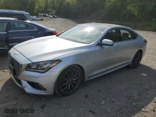 2019 Genesis G80 3.8L with VIN KMTFN4JE4KU324725, listed as a Copart auction lot 72371104 with 55,673 mi miles and Salvage Title. Bid and sale history available at carsss.com. Image 1.