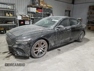 2022 Genesis G70 2.0T with VIN KMTG34TA1NU089645, listed as a Copart auction lot 41957015 with 45,078 mi miles and Salvage Title. Bid and sale history available at carsss.com. Image 1.