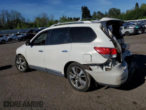 2014 Nissan Pathfinder S z VIN 5N1AR2MM2EC704401, wystawiony jako Copart lot #56030205 z przebiegiem 156 056 mil mil oraz Szkoda całkowita • Salvage title. Historia ofert i sprzedaży dostępna na DreamBid. Obrazek 2.