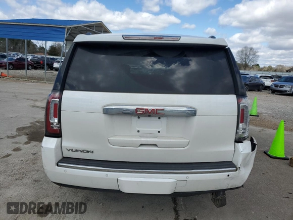 2016 GMC Yukon Denali with VIN 1GKS1CKJ4GR180185, listed as a Copart auction lot 47815835 with 197,506 mi miles and Salvage Title. Bid and sale history available at DreamBid. Image 6.