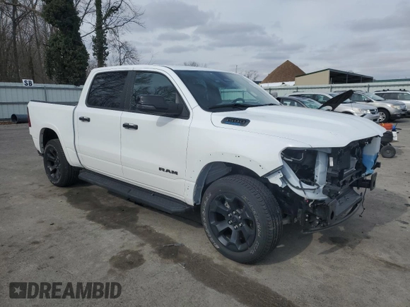 2025 Ram 1500 Big Horn with VIN 1C6RRFFG9SN512549, listed as a Copart auction lot 46062015 with 11,890 mi miles and Salvage Title. Bid and sale history available at carsss.com. Image 4.