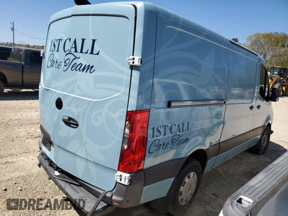 2021 Mercedes-Benz Sprinter Cargo with VIN W1Y4EBHY9MT073313, listed as a Copart auction lot 48922285 with Not Provided miles and Salvage Title. Bid and sale history available at carsss.com. Image 3.