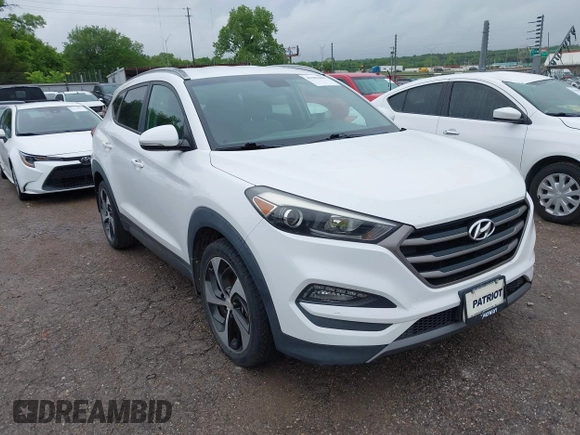 2016 Hyundai Tucson Limited with VIN KM8J33A23GU215481, listed as a IAAI auction lot 42202341 with 97,693 mi miles. Bid and sale history available at carsss.com. Image 1.