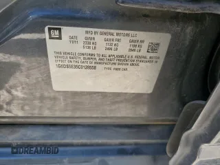2012 Cadillac CTS Premium z VIN 1G6DS5E35C0128558, wystawiony jako Copart lot #65431155 z przebiegiem 186 593 mil mil oraz Szkoda całkowita • Salvage title. Historia ofert i sprzedaży dostępna na DreamBid. Obrazek 12.