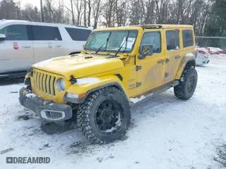 2019 Jeep Wrangler Unlimited Sahara Altitude with VIN 1C4HJXEG3KW580097, listed as a IAAI auction lot 41345888 with 56,592 mi miles. Bid and sale history available at carsss.com. Image 2.
