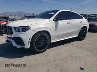 2023 Mercedes-Benz GLE 53 AMG with VIN 4JGFD6BB7PA919218, listed as a Copart auction lot 50658575 with 26,902 mi miles and Salvage title. Bid and sale history available at DreamBid. Image 1.