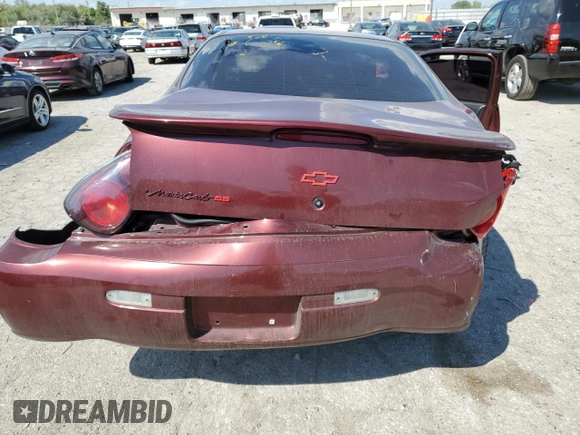 2002 Chevrolet Monte Carlo SS with VIN 2G1WX15KX29122730, listed as a Copart auction lot 69993714 with 0 mi miles and Salvage Title. Bid and sale history available at carsss.com. Image 10.
